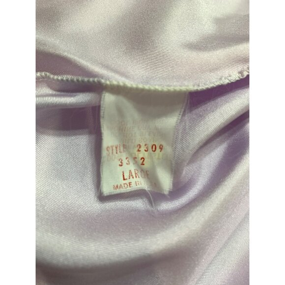 Vtg Brandywine Lavender Nightgown Peignoir Large Lace Puff Sleeves Polyester USA - Picture 5 of 11